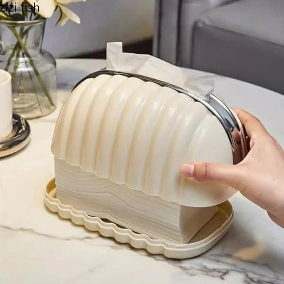 Decorative Shell Tissue Box Case Elegant And Modern