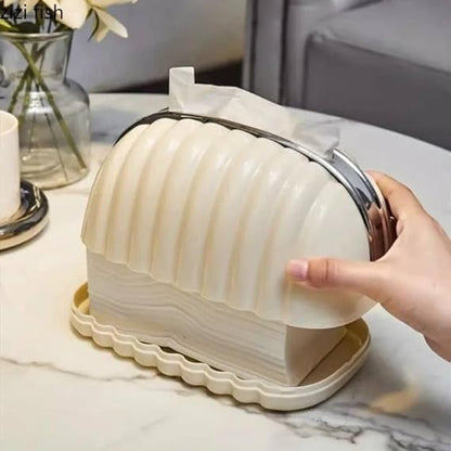 Decorative Shell Tissue Box Case Elegant And Modern
