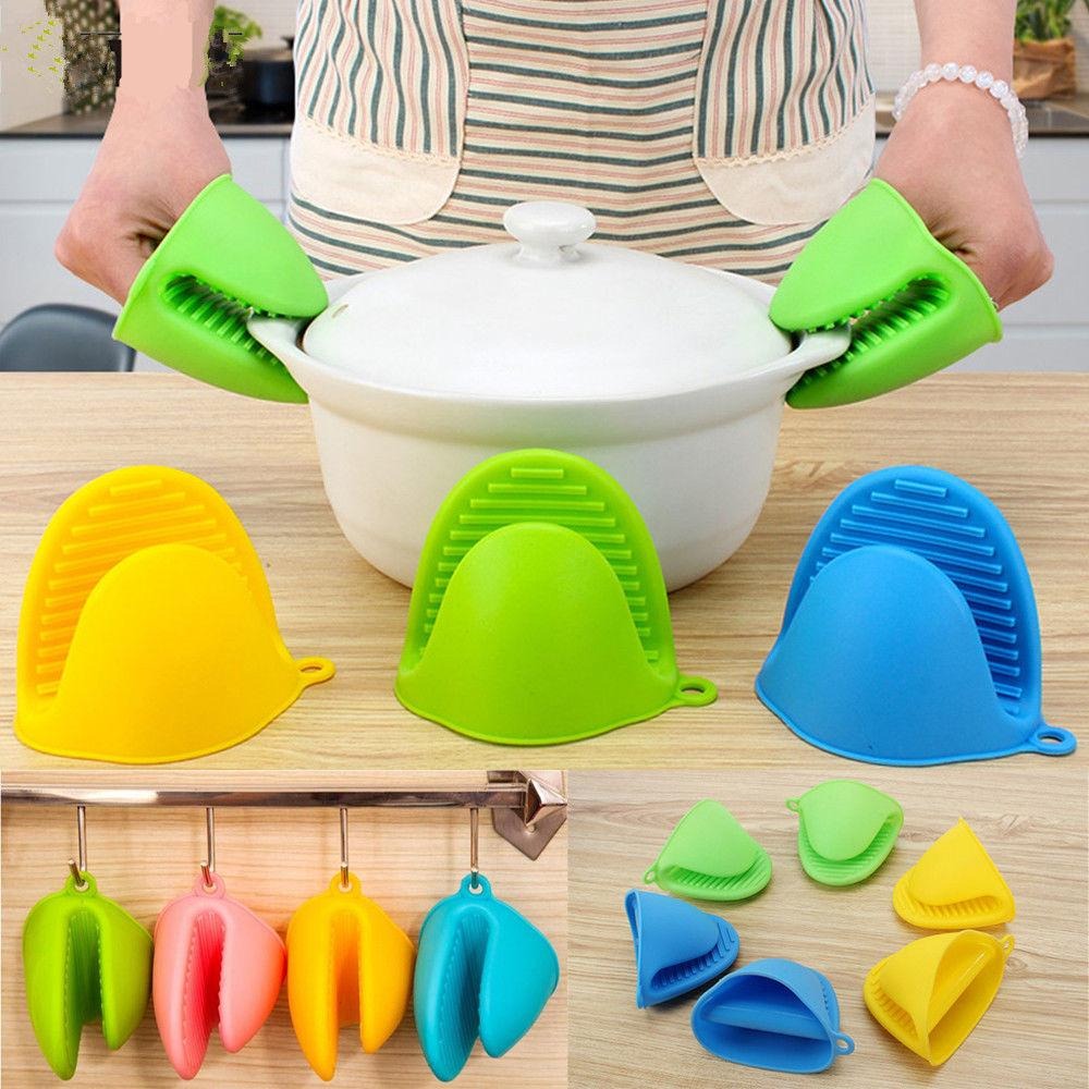 1 Pair Silicone Heat Resistant Glove Clip