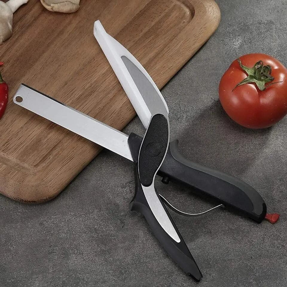 New Smart Clever Cutter Scissor 2 In 1