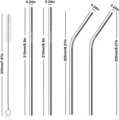 stainless steel straw 5 pcs pack