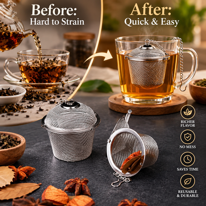 Portable Reusable Stainless Steel Tea Infuser
