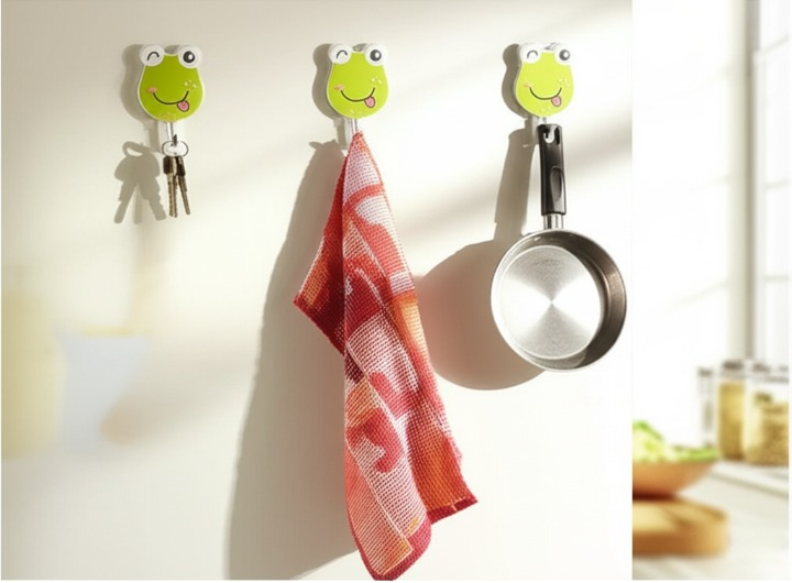 Pack Of 3 Self Adhesive Wall Hooks
