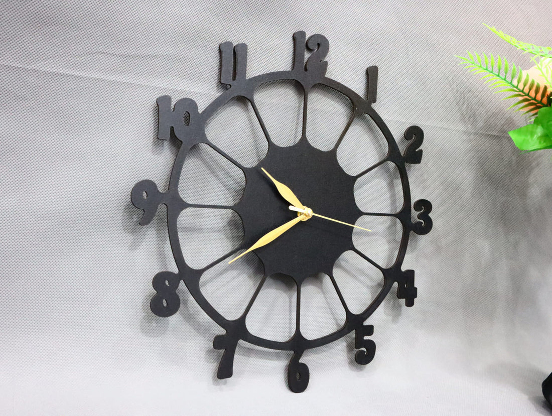 Retro Design 3D Wooden wall clock for Living
