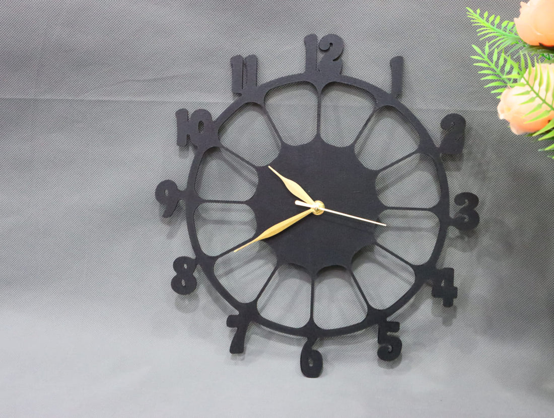 Retro Design 3D Wooden wall clock for Living