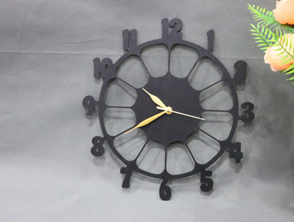 Retro Design 3D Wooden wall clock for Living