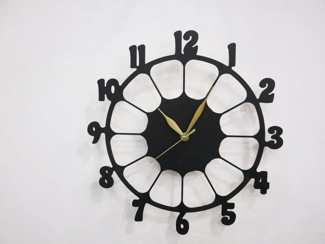 Retro Design 3D Wooden wall clock for Living