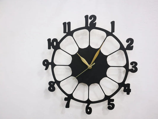 Retro Design 3D Wooden wall clock for Living