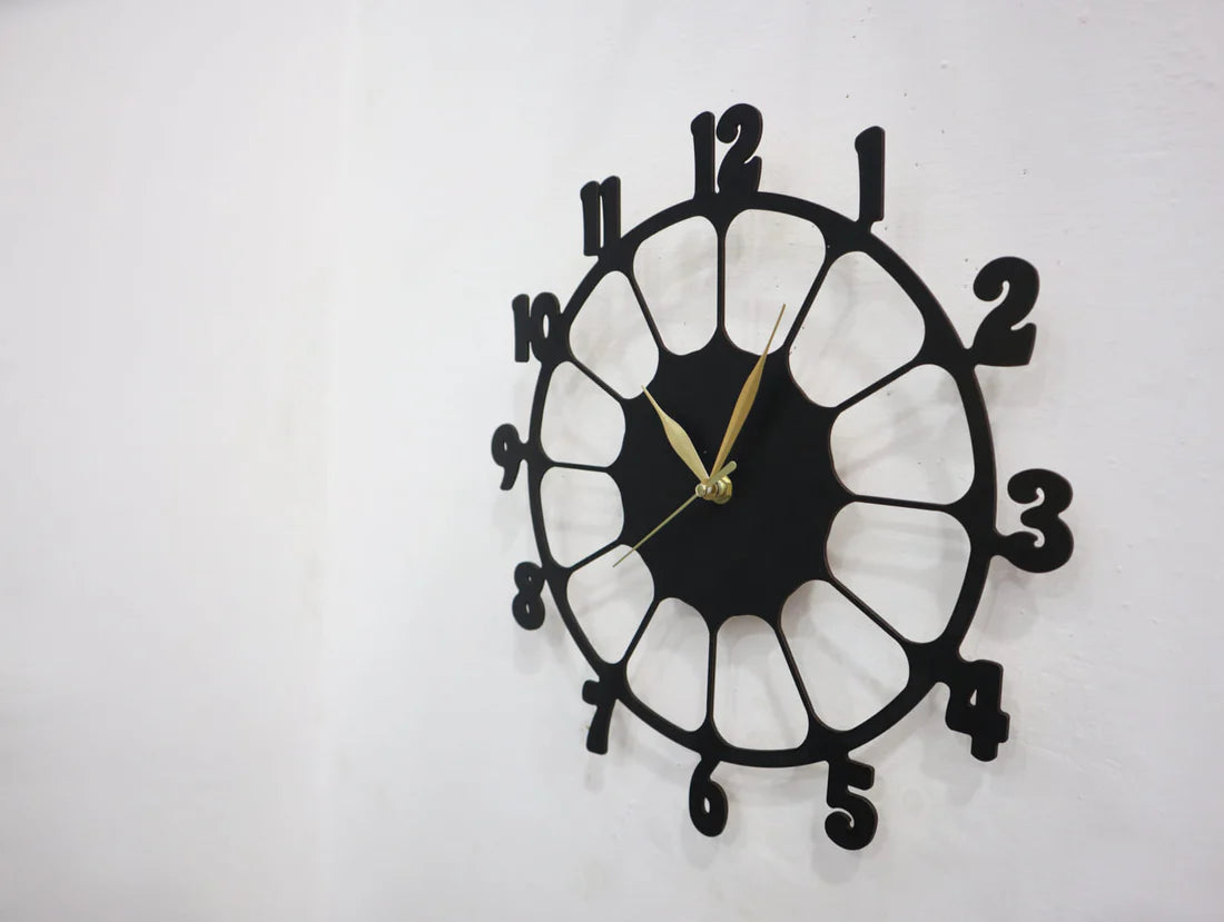 Retro Design 3D Wooden wall clock for Living