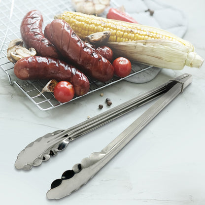 stainless steel BBQ tongs