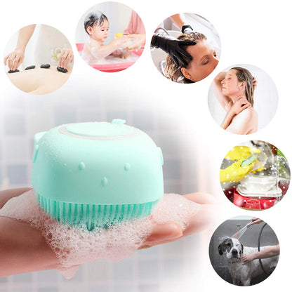 Silicone Bath and Body Shower Brush with Liquid