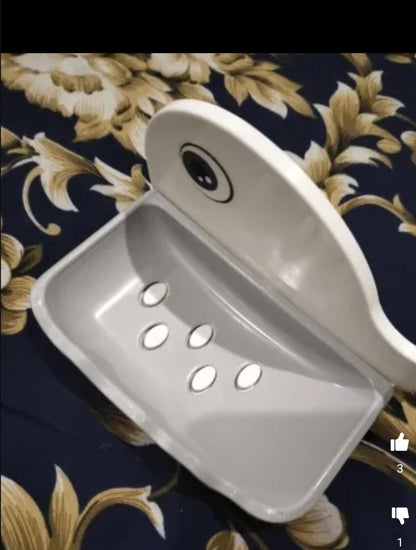 Fish-Shaped Double-Layer Adhesive Waterproof Soap Bar Holder Stand