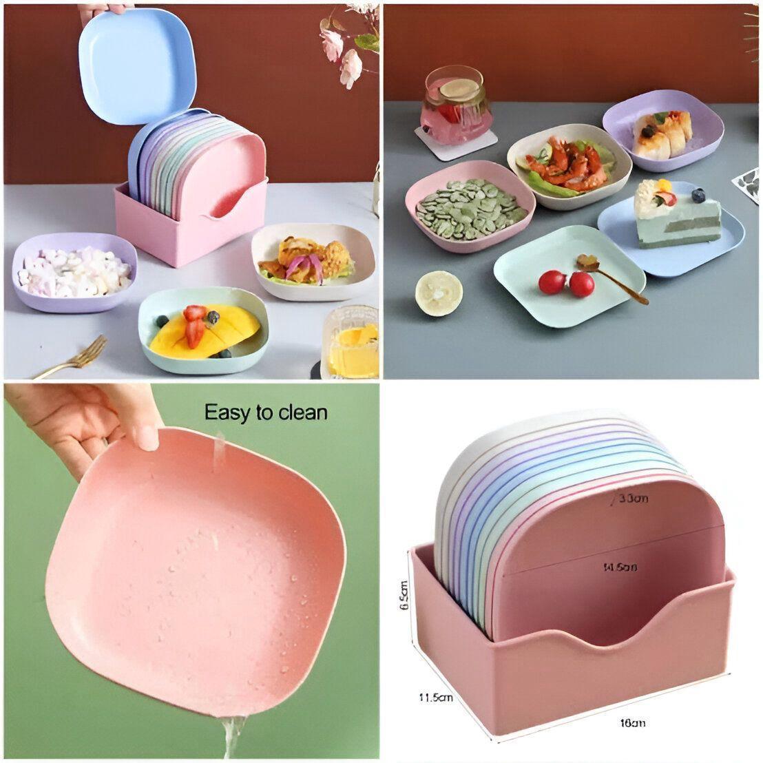 10Pcs Multi-function Eco-Friendly Colored Plastic Bone Dish Household