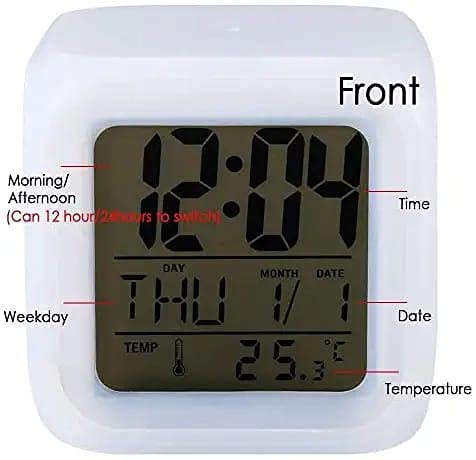 Creative Alarm Clock Sublimation LED Digital Clock 7