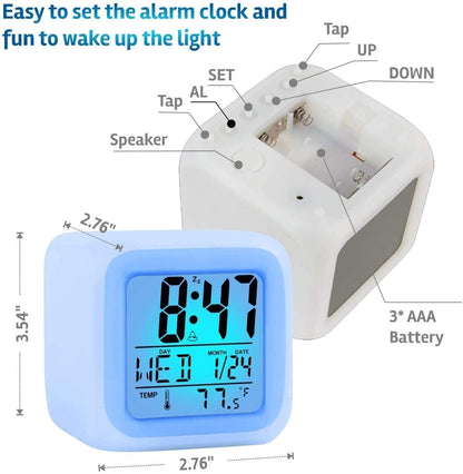 Creative Alarm Clock Sublimation LED Digital Clock 7