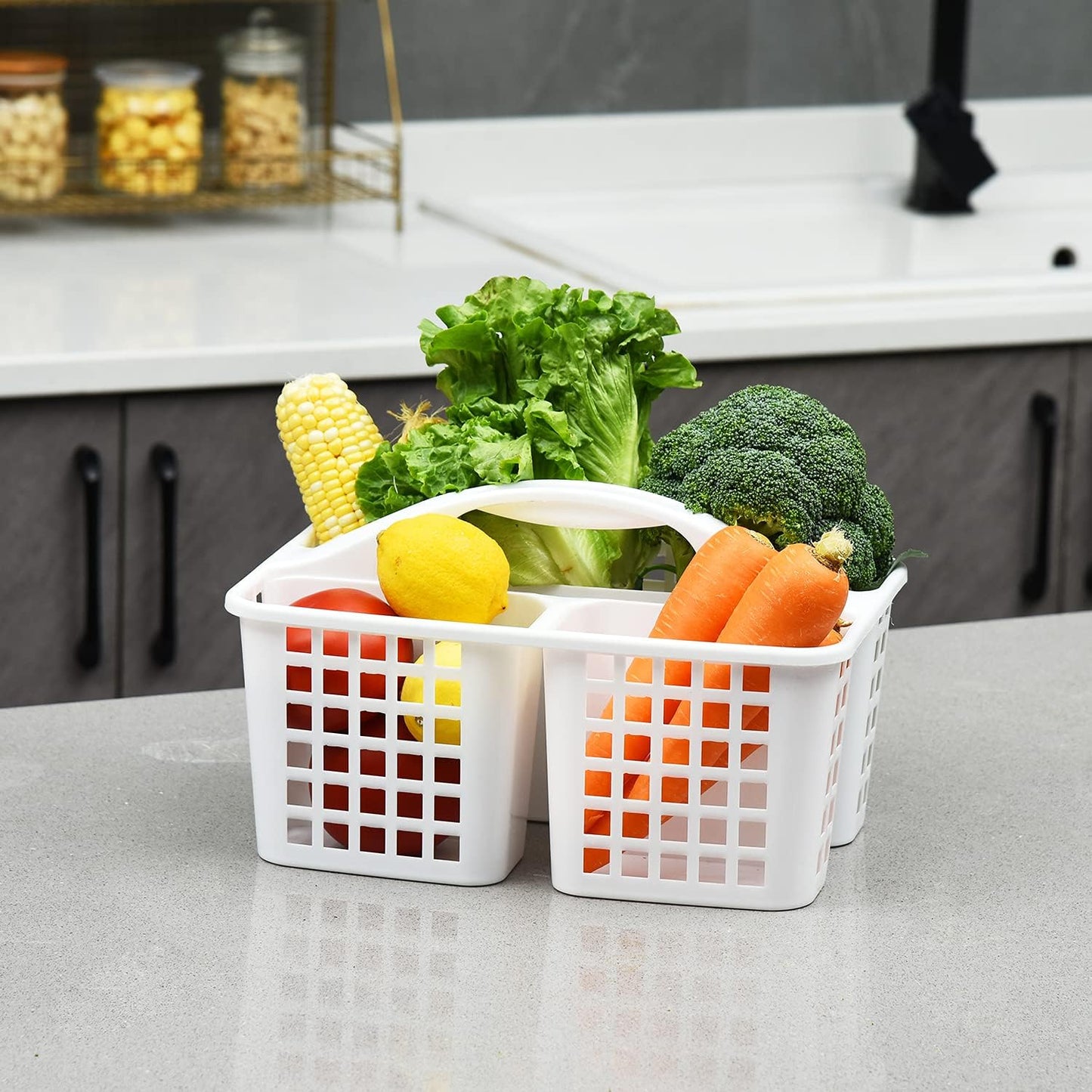 Plastic Bathroom Basket Kitchen Sink Basket Shower Caddy