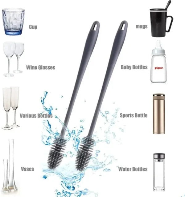 1 pcs Silicone Feeder Bottle Brush Glass Brush