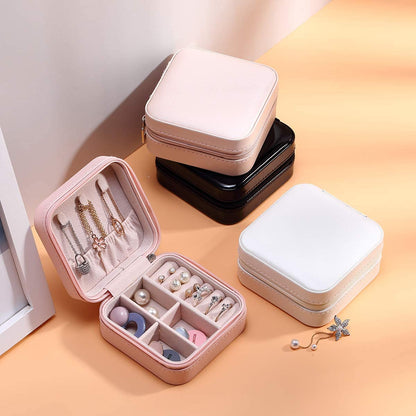 Travel Leather Pocket Jewellery Organizer With Box