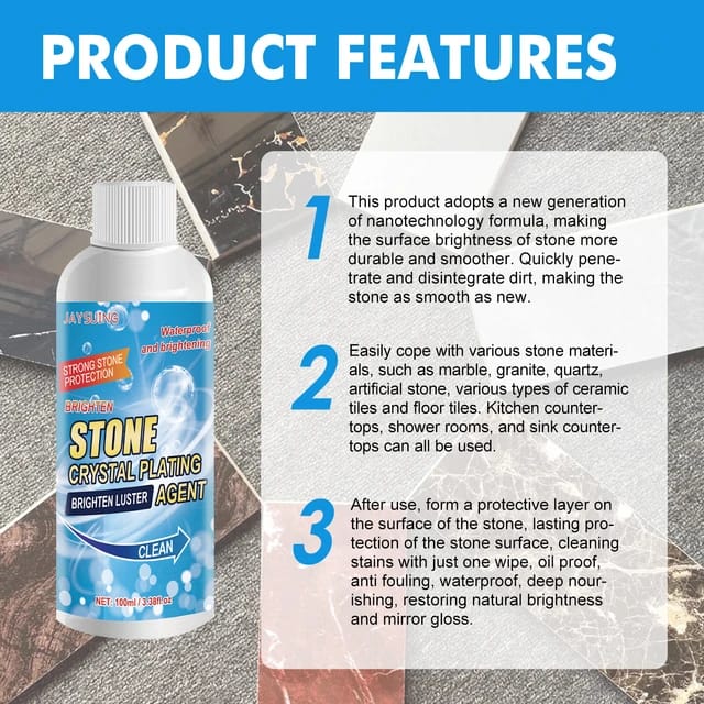 Stone crystal Agent Cleaner, Marble Cleaner and Polish