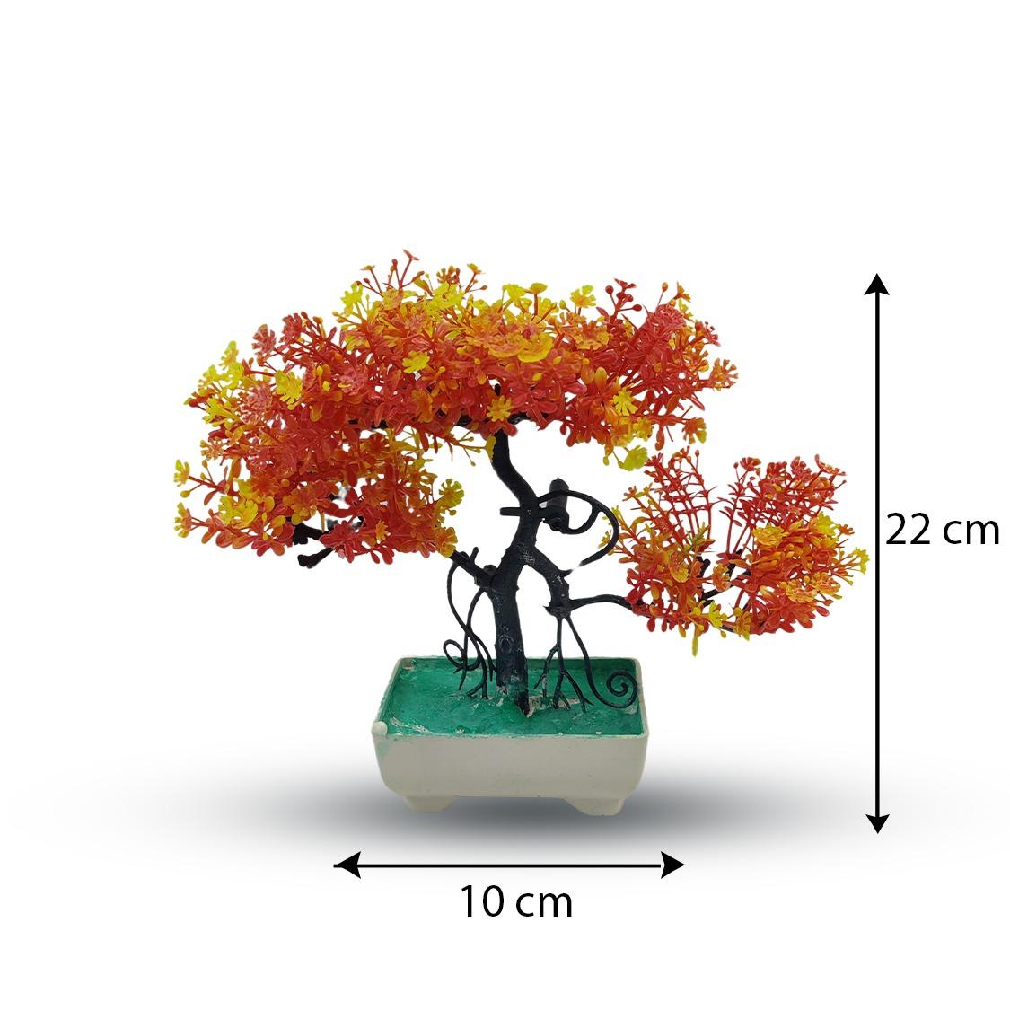 Orange Artificial Bonsai Tree
