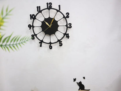 Retro Design 3D Wooden wall clock for Living
