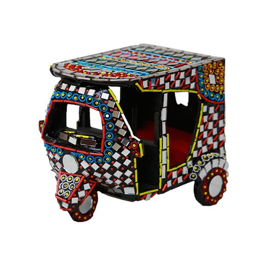 RIKSHAW ART GLASS WORK RIKSHAW Colorful Art Antique