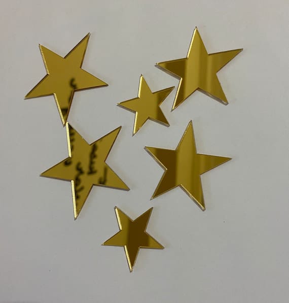 15 stars Mirror Matrial Acrylic Wall Art Decor