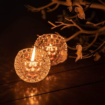 Amber Shine Crystal TeaLight Candle Holder for home