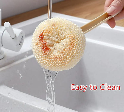 Multipurpose Fiber Cleaning Balls with Long Handle