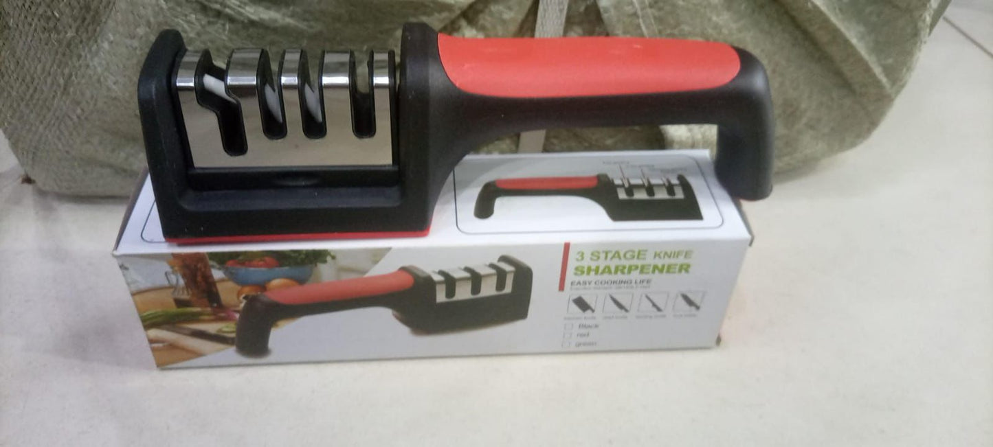 3-In-1 Diamond Coated Knife Sharpener Set with Ceramic