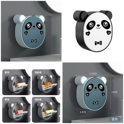 Wall Mounted Cute Panda Soap Dish Holder