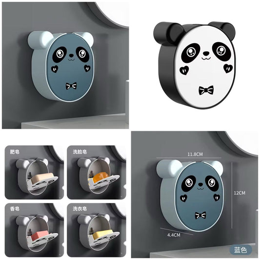Wall Mounted Cute Panda Soap Dish Holder