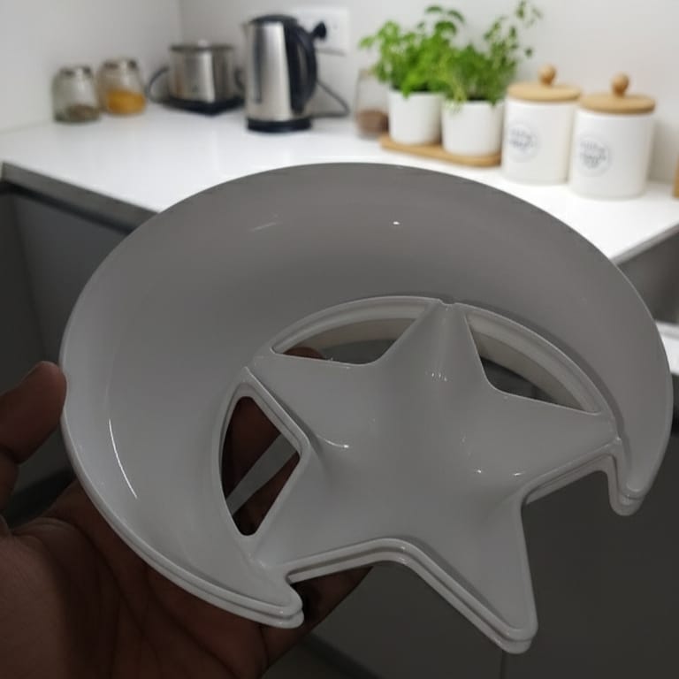 1 PCs Moon Star Serving Plate