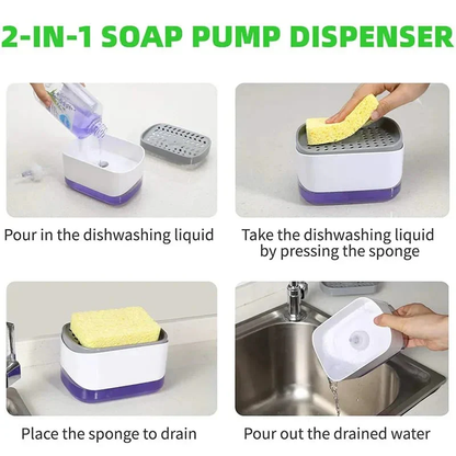 Royal 2-in-1 Soap Pump Dispenser with Sponge