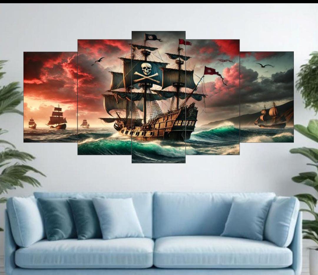 Pirate Ship Ocean Voyage Wall Art