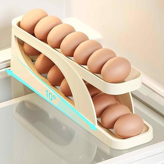 15 Egg Storage Box Rolling Design Space Saving
