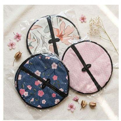 Roti Chapati Cotton Cover Bag With Round Zip