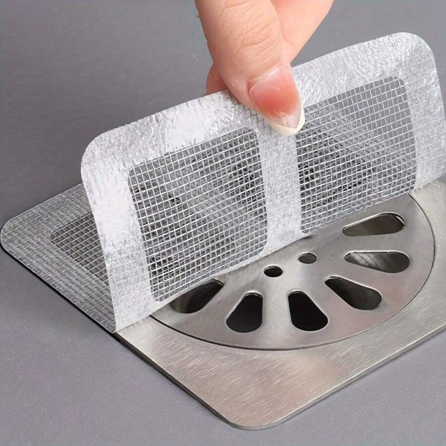 10 Pcs Multifunctional Net Sticker Drainer Net For Bathroom