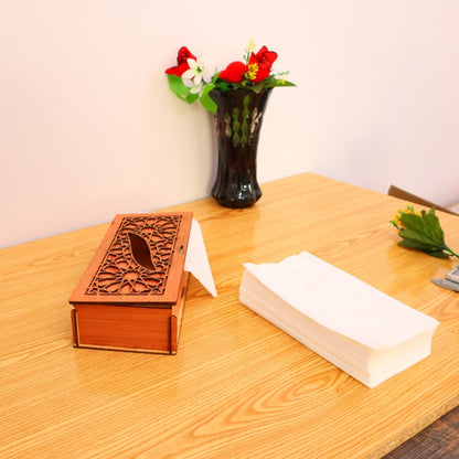 Wooden Tissue Box Elegant Design Smooth Finish Easy