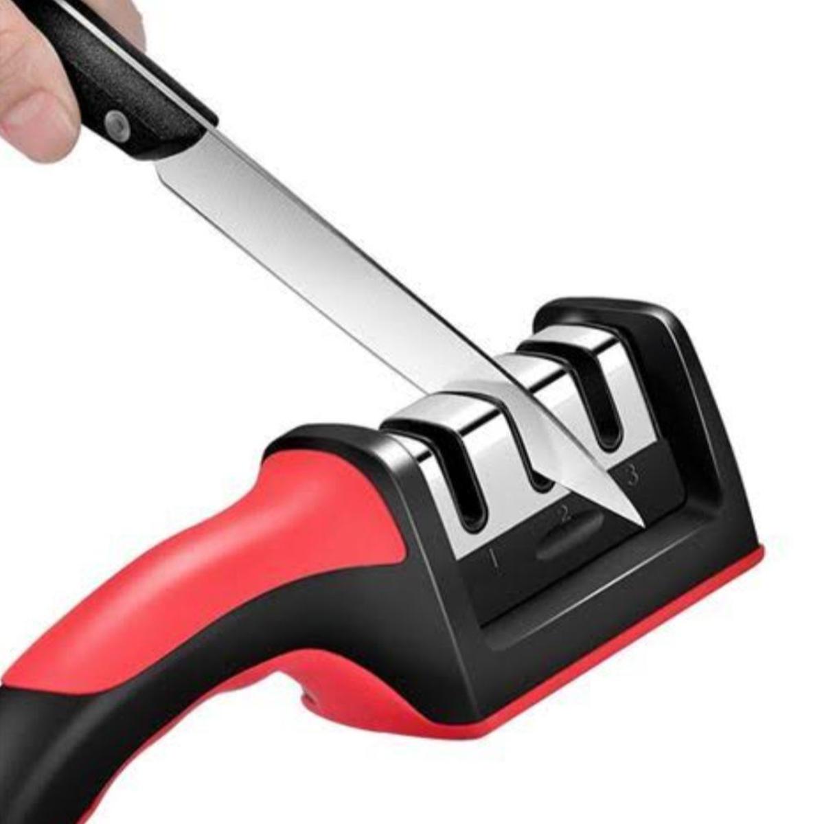 3-In-1 Diamond Coated Knife Sharpener Set with Ceramic