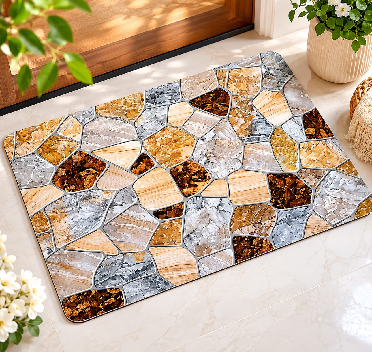 Super Absorbent Non-Slip Bathroom Floor Mat
