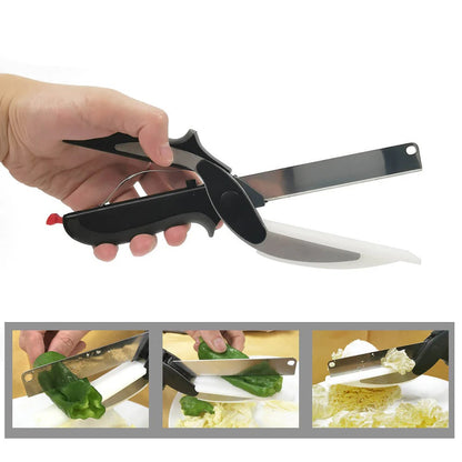 New Smart Clever Cutter Scissor 2 In 1