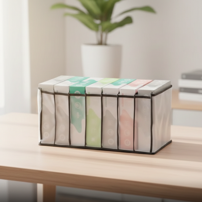 7 Grid Non-Woven Clothes Organizer for Wardrobe