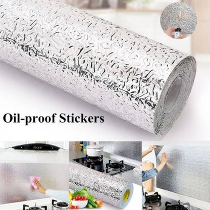 Silver Foil Kitchen Waterproof & Oil Proof Self-Adhesive