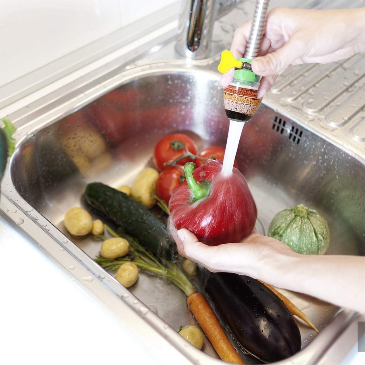Fine Filter Faucet Anti Splash Water Saving Shower