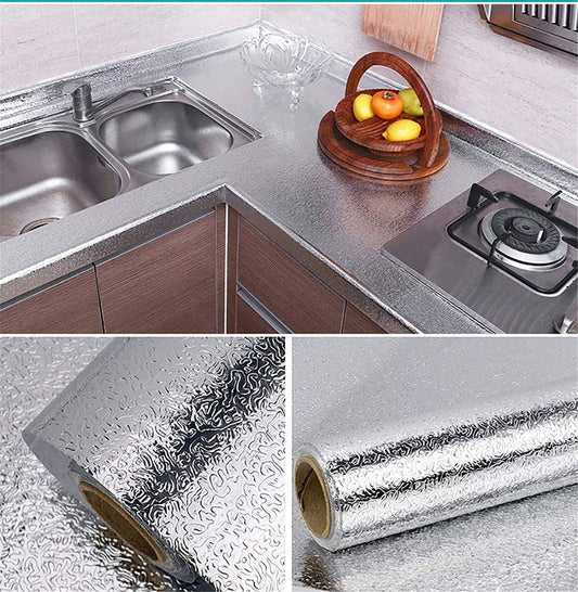 Silver Foil Kitchen Waterproof & Oil Proof Self-Adhesive