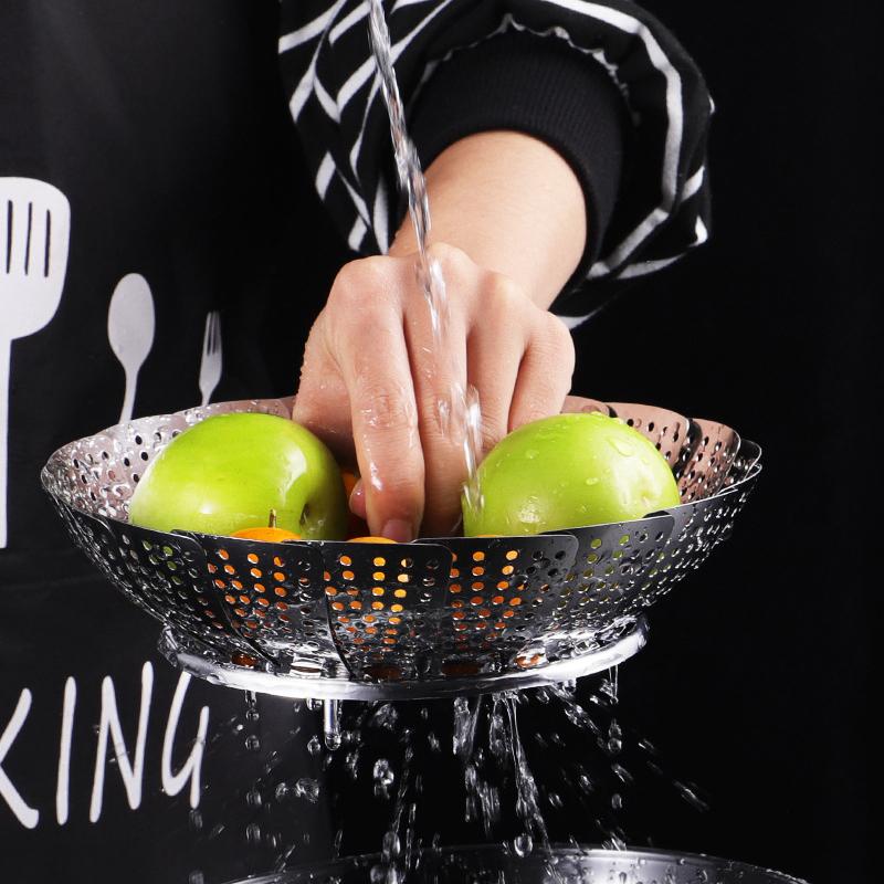 Stainless Steel Folding Vegetable Steamer Basket Stainless Steel