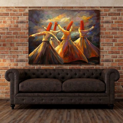 Whirling Dervish Wall Art Painting
