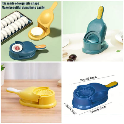 2-in-1 Manual Dumpling Maker & Dough Press Machine